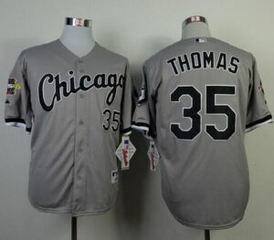 Chicago White Sox #35 Frank Thomas Grey Cool Base Stitched Jersey