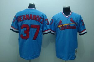 Mitchell And Ness St. Louis Cardinals #37 Keith Hernandez Stitched Blue Throwback Jersey