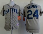 Seattle Mariners #24 Ken Griffey Stitched Grey Cool Base Jersey