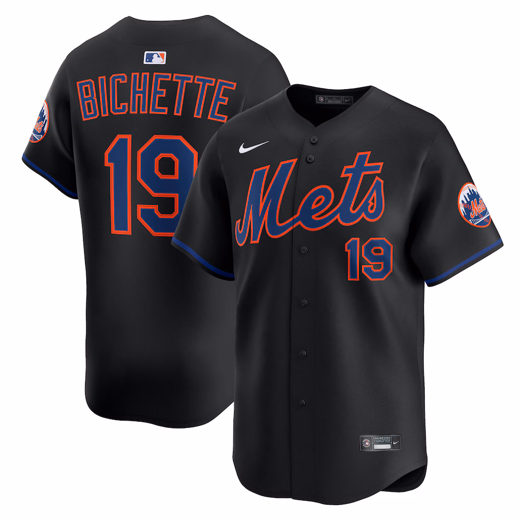 Bo Bichette #19 New York Mets Black Alternate Limited Jersey