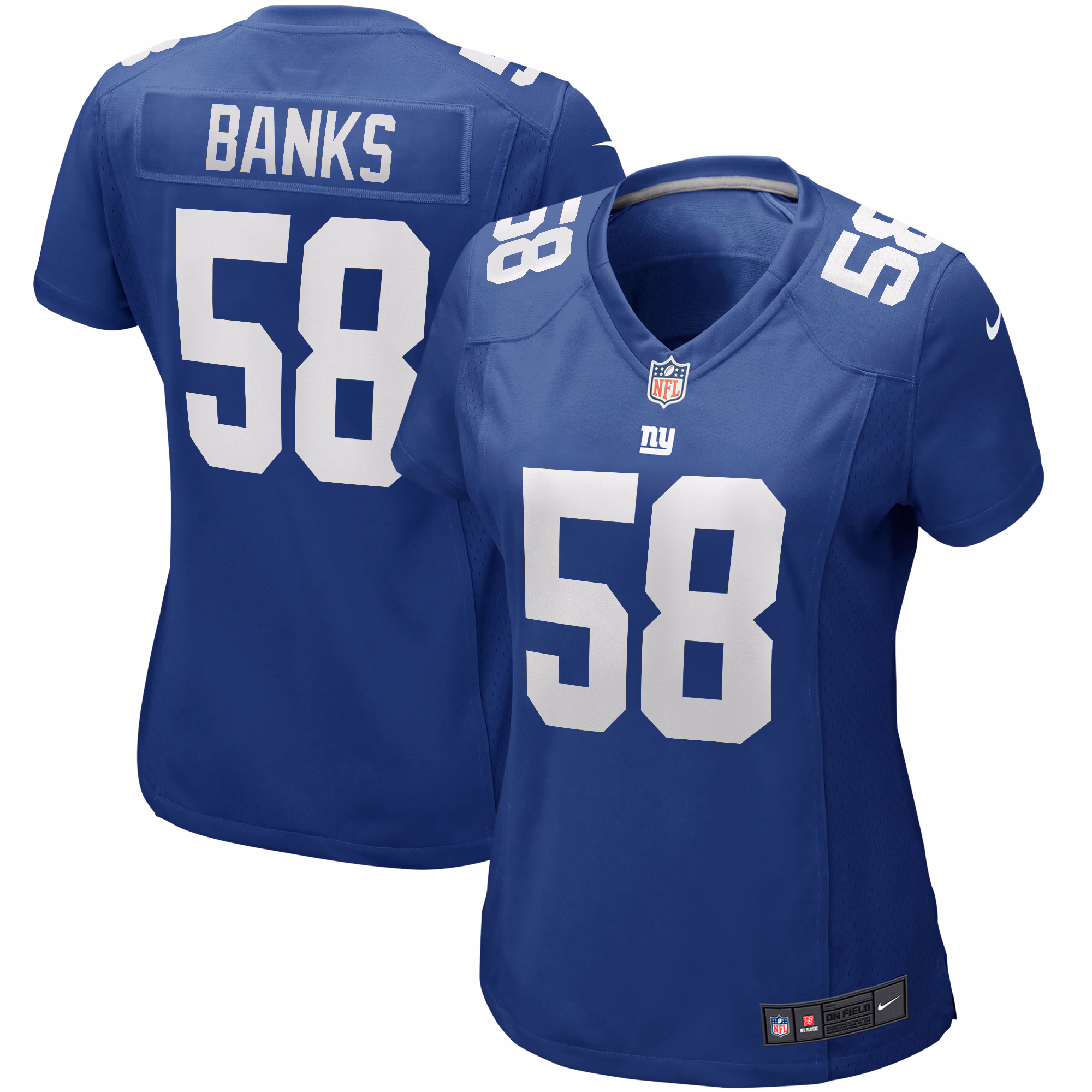 Carl Banks New York Giants Women's Game Retired Player Jersey - Royal