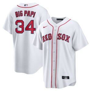 Men's Boston Red Sox David Ortiz  White Big Papi Replica Jersey