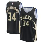 Giannis Antetokounmpo Milwaukee Bucks  Youth Player Jersey - Statement Edition - Black