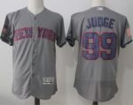 New York Yankees #99 Aaron Judge Grey Fashion Stars And Stripes Flexbase Stitched Jersey