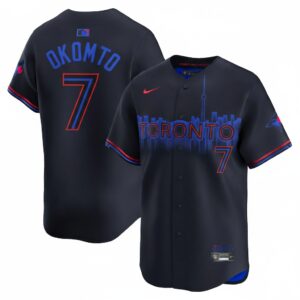 Kazuma Okamoto #7 Toronto Blue Jays City Connect Jersey Stitched Black