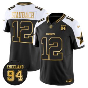 Dallas Cowboys 94 Marshawn Kneeland Memorial Patch Gold Vapor Limited Jersey - All Stitched