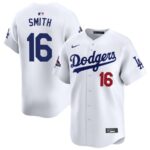 Men's Los Angeles Dodgers  White #16 Will Smith 2024 World Series Champions Home Limited Jersey