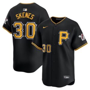 Men's Pittsburgh Pirates #30 Paul Skenes  Black Alternate Limited Player Jersey