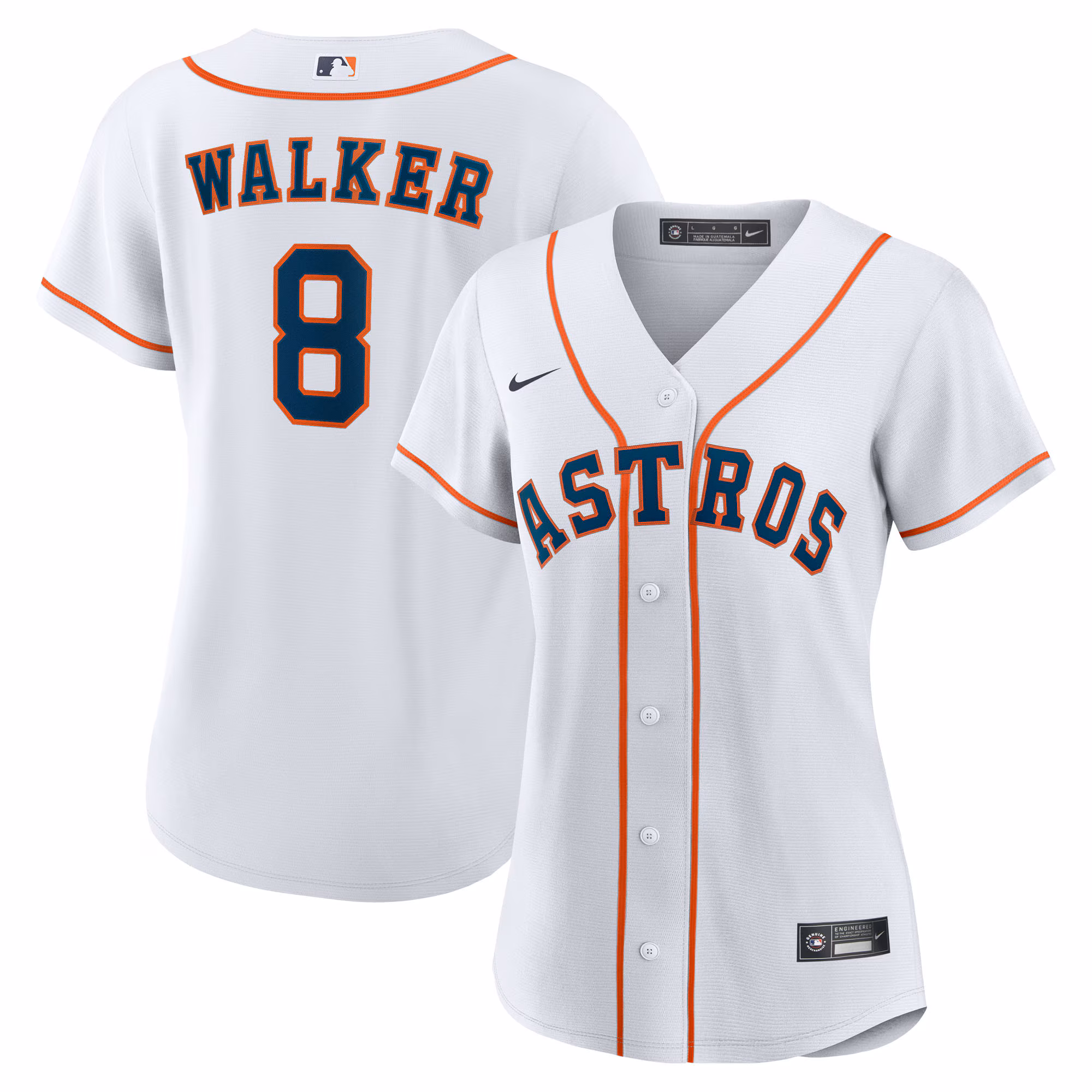 Women's  Houston Astros Christian Walker #8 White Home Replica Jersey