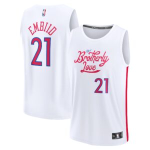 Joel Embiid Philadelphia 76ers  2022/23 Fastbreak Jersey - City Edition - White