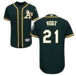 Oakland Athletics #21 Stephen Vogt Green Flexbase Collection Stitched Jersey