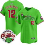 Kyle Schwarber #12 Philadelphia Phillies Phanatic Patch Vapor Premier Limited Jersey V3 - All Stitched