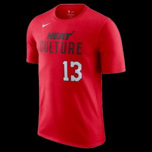 Bam Adebayo HEAT Culture: Blood Red Name & Number Tee