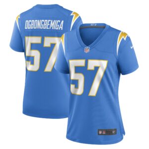 Amen Ogbongbemiga Los Angeles Chargers  Women's Game Player Jersey - Powder Blue
