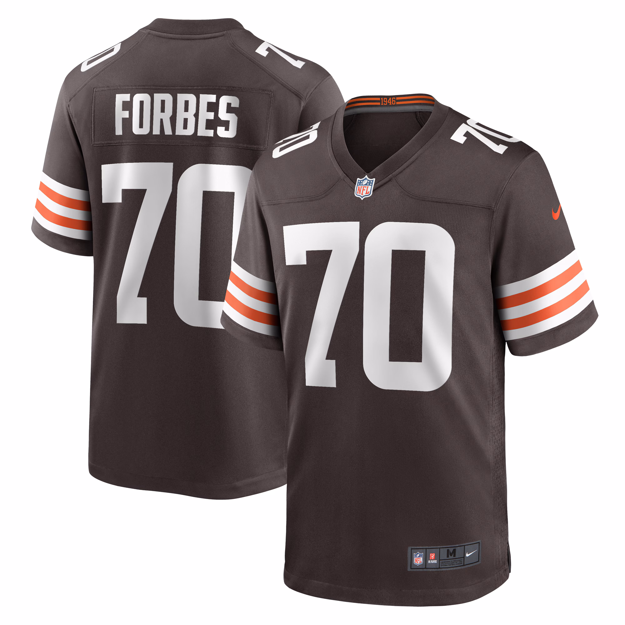 Drew Forbes Cleveland Browns Team Game Jersey -  Brown