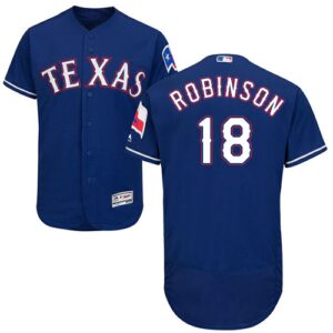 Texas Rangers #18 Drew Robinson Blue Flexbase Collection Stitched Jersey