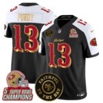 Brock Purdy #13 San Francisco 49ers SF 2025 "Rivalries" 5x Champions & Faithful To The Bay Patch Vapor Limited Jersey - All Stitched