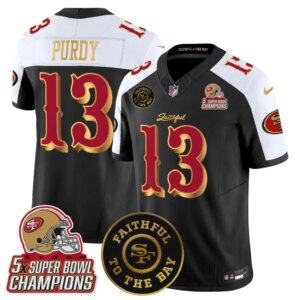Brock Purdy #13 San Francisco 49ers SF 2025 "Rivalries" 5x Champions & Faithful To The Bay Patch Vapor Limited Jersey - All Stitched