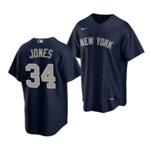 Men's New York Yankees #34 Spencer Jones 2022 Draft Jersey Navy Alternate