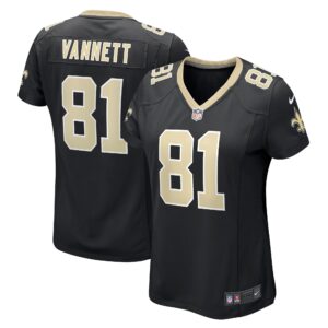 Nick Vannett New Orleans Saints  Women's Game Jersey - Black