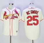 St. Louis Cardinals #25 Mark McGwire Cream New Cool Base Stitched Jersey