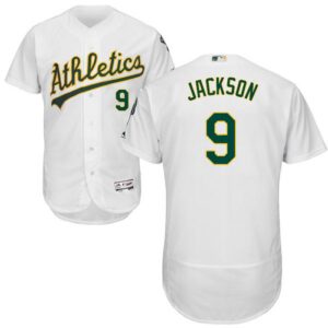 Oakland Athletics #9 Reggie Jackson White Flexbase Collection Stitched Jersey