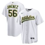 Men's Oakland Athletics Dany JimÃ©nez  White Home  Replica Player Jersey