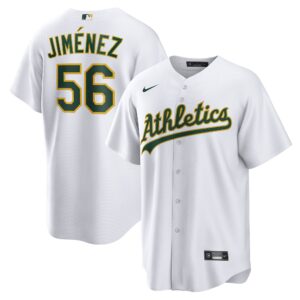 Men's Oakland Athletics Dany JimÃ©nez  White Home  Replica Player Jersey