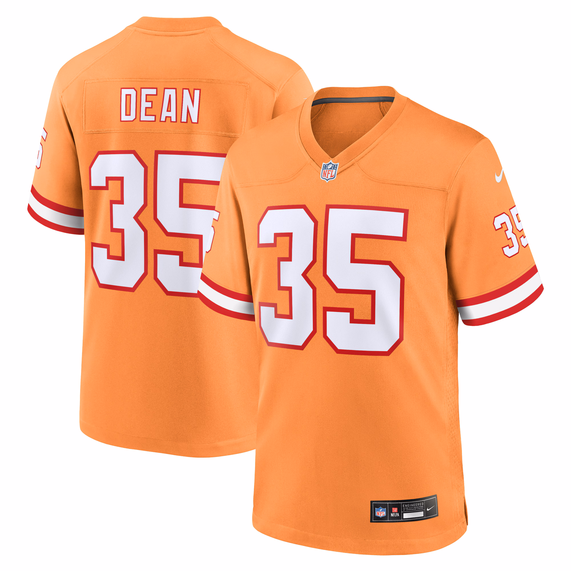 Jamel Dean Tampa Bay Buccaneers Throwback Game Jersey - Orange