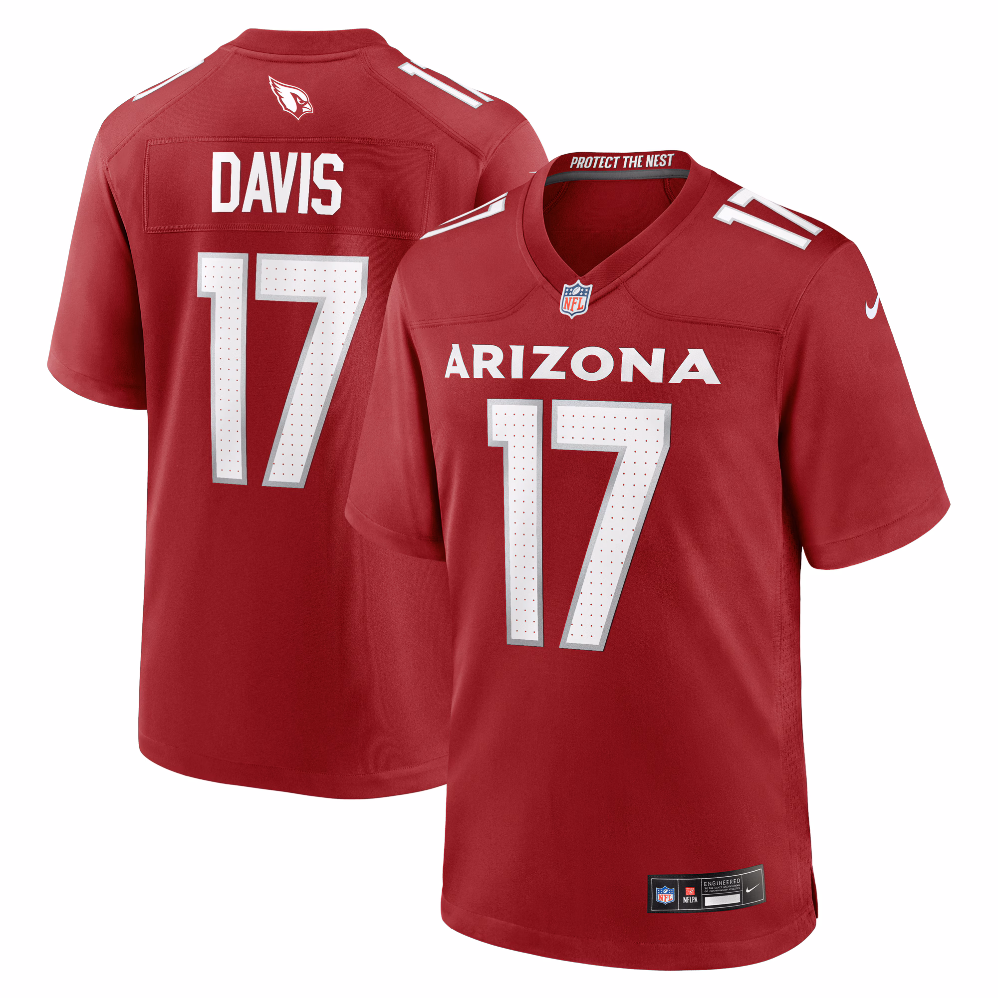 Kaden Davis Arizona Cardinals Team Game Jersey -  Cardinal