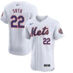 Men's #22 New York Mets Juan Soto  White Home Limited Player Jersey
