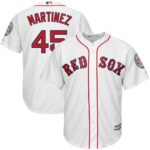 Boston Red Sox #45 Pedro Martinez White New Cool Base Cooperstown Stitched Jersey