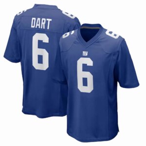 Men's New York Giants #6 Jaxson Dart Royal 2025 Draft First Round Pick Game Jersey
