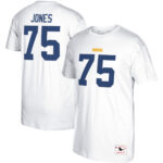 Men's Deacon Jones White Los Angeles Rams Retired Player Logo Name & Number T-Shirt