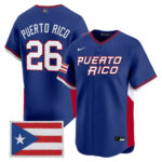 Puerto Rico #26 Puerto Rico Baseball 2026 World Baseball Classic Vapor Premier Jersey - Royal