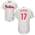 Phillies #17 Rhys Hoskins White(Red Strip) Flexbase Collection Stitched Jersey