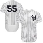 New York Yankees #55 Sonny Gray White Strip Flexbase Collection Stitched Jersey