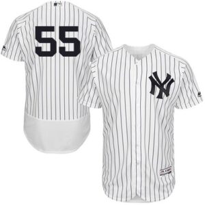 New York Yankees #55 Sonny Gray White Strip Flexbase Collection Stitched Jersey