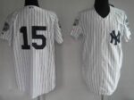 New York Yankees #15 Thurman Munson Stitched White Jersey
