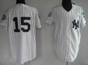 New York Yankees #15 Thurman Munson Stitched White Jersey