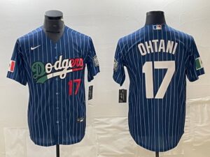 Men's Los Angeles Dodgers #17  Blue Shohei Ohtani Jersey