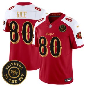 San Francisco 49ers Jerry Rice # 80 SF "Rivalries" Vapor Limited Jersey - Faithful To The Bay Patch - All Stitched