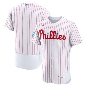Philadelphia Phillies White Home Sponsor Patch Authentic Jersey