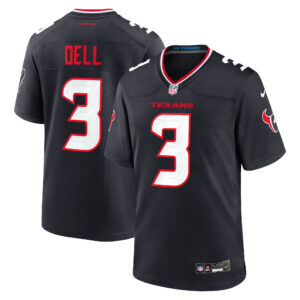 Tank Dell #3 Houston Texans Game Jersey - Navy