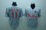 Philadelphia Phillies #11 Jimmy Rollins Stitched Grey Jersey