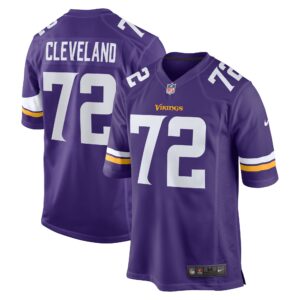 Ezra Cleveland Minnesota Vikings  Game Jersey - Purple
