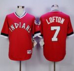Cleveland Indians #7 Kenny Lofton Red 1978 Turn Back The Clock Stitched Jersey