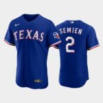 Men's #2 Marcus Semien Texas Rangers Royal Flex Base Jersey
