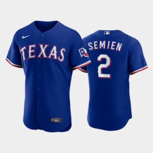 Men's #2 Marcus Semien Texas Rangers Royal Flex Base Jersey
