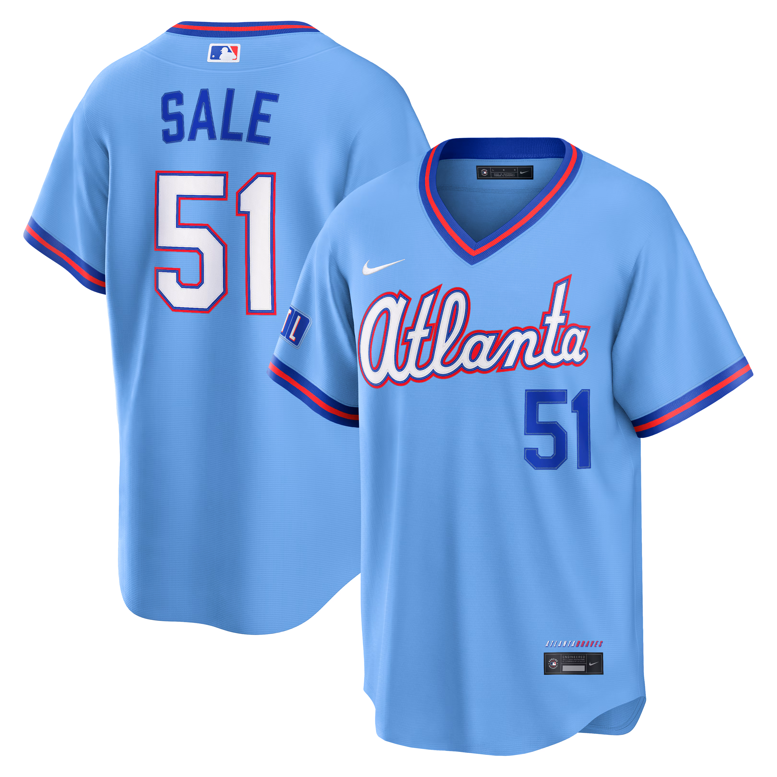 Atlanta Braves Chris Sale #51 Powder Blue 2026 City Connect Stadium Jersey